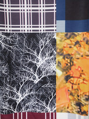  Patchwork Print Elastic Drawstring High Rise Pants