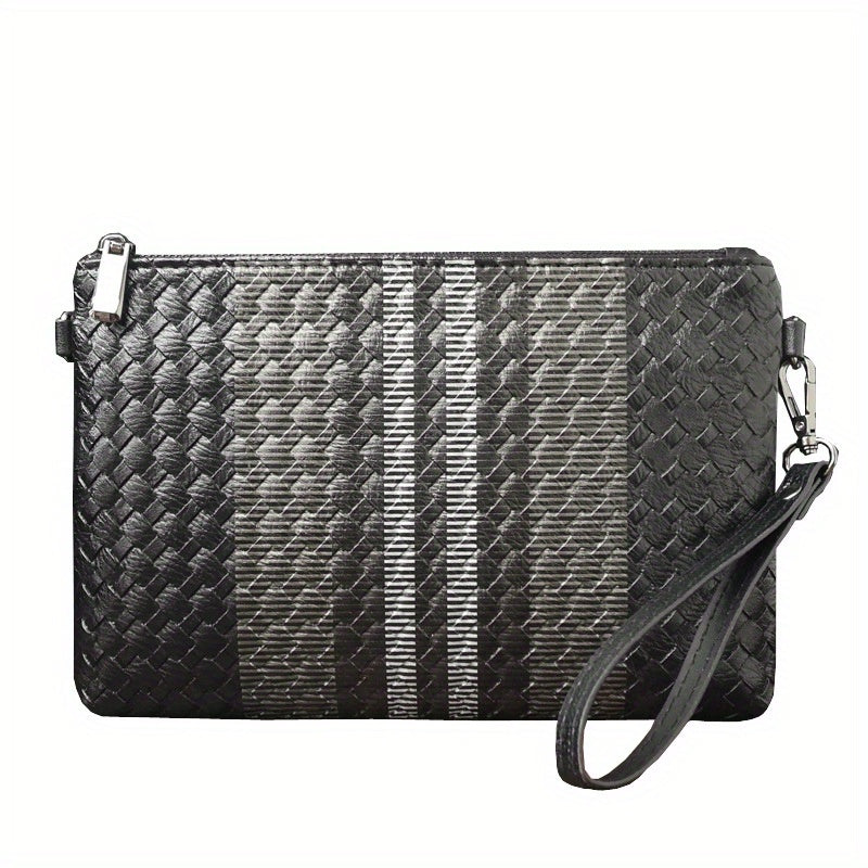 Men's Clutch Bag Large Capacity Woven Handbag Envelope Business Wear