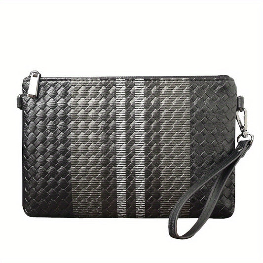 Men's Clutch Bag Large Capacity Woven Handbag Envelope Business Wear