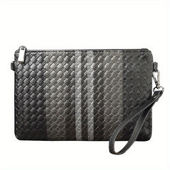 Men's Clutch Bag Large Capacity Woven Handbag Envelope Business Wear