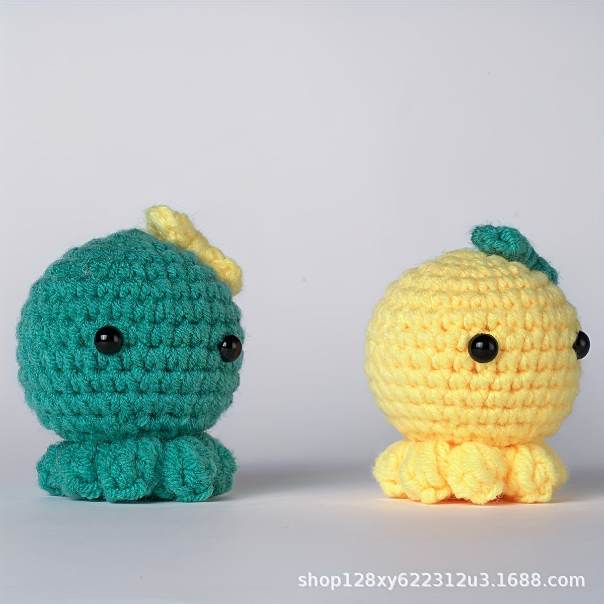 1pc Crochet Material Bag Doll DIY Eight Claw Fish Wool English Instruction Book