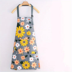 Waterproof Floral Print Apron for Gardening & Cooking