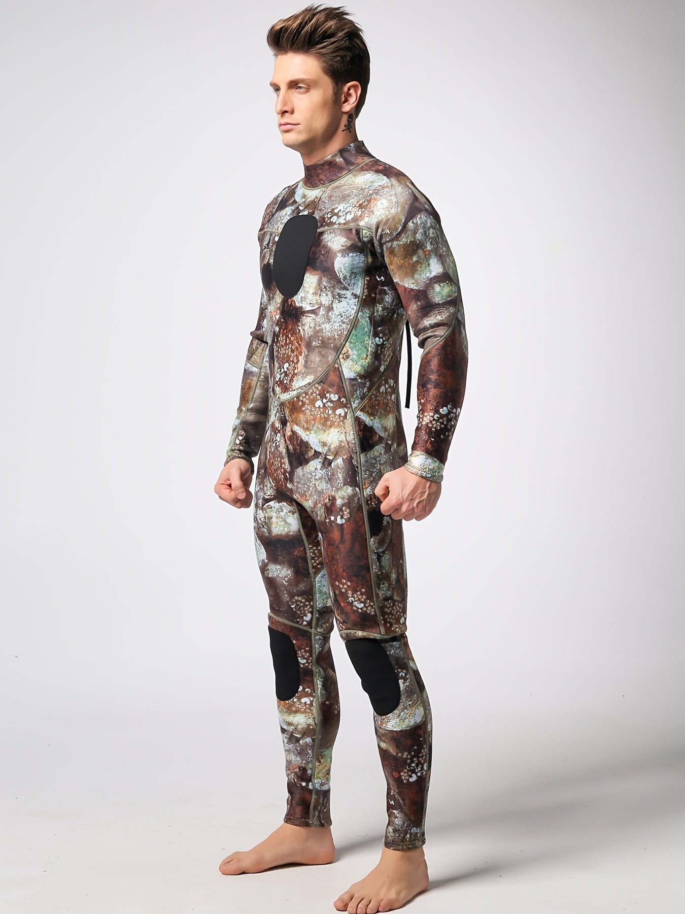 Men's Skinny Fit Tie Dye Long Sleeve Diving Wetsuit