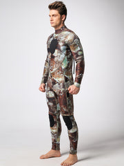 Men's Skinny Fit Tie Dye Long Sleeve Diving Wetsuit