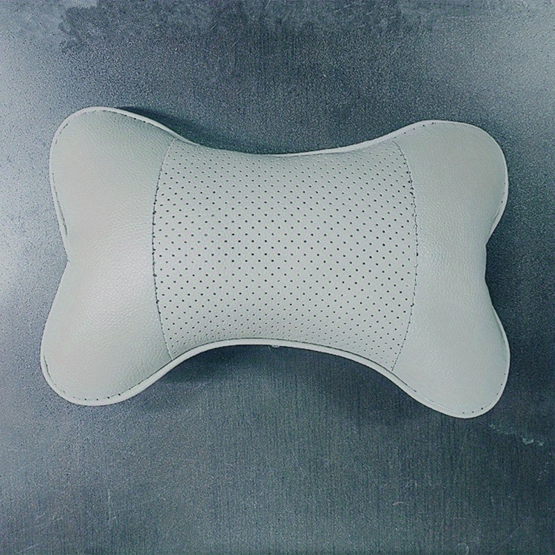 Car Headrest Faux Leather Neck Pillow Soft Seat Rest Cushion Auto SUV Decor