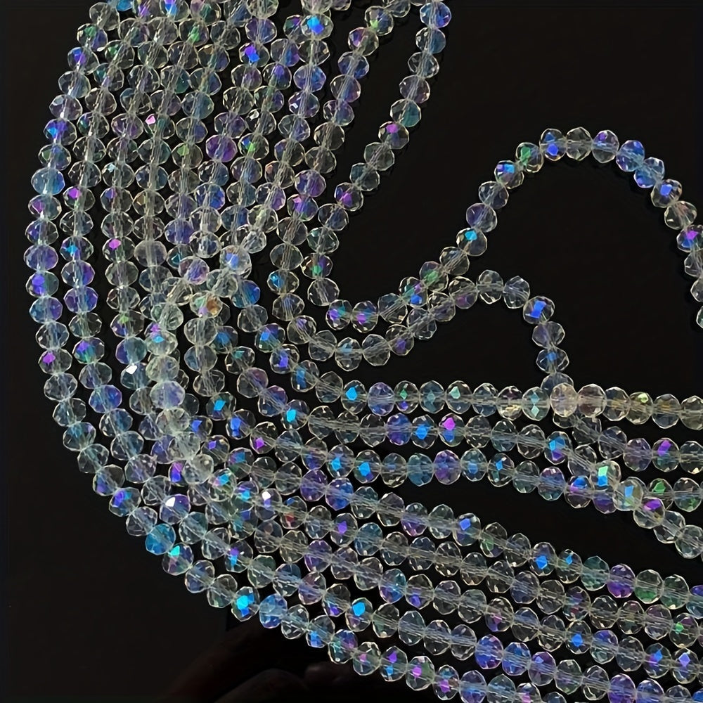 Colorful Flat Round Glass Crystal Wheel Beads 4 6 8mm DIY Material