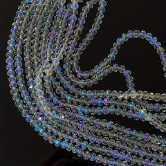 Colorful Flat Round Glass Crystal Wheel Beads 4 6 8mm DIY Material