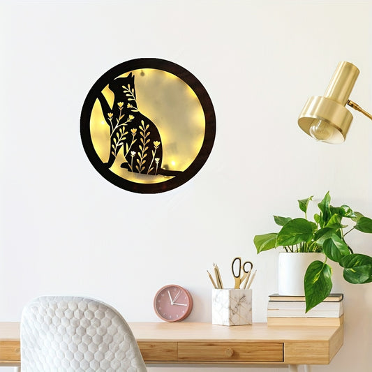 LED Light Carving Fairy Tale Wooden Hanging Sign