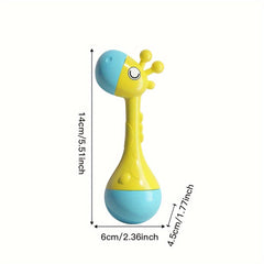 Giraffe Hand Chime Toy ABS Plastic Manual Musical Instrument for Kids