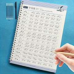 English Calligraphy Practice Book Set with Erasable Ink