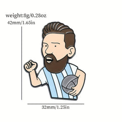 Creative Soccer Player Brooch For Men