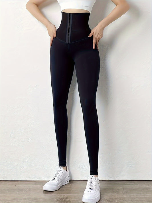 Double Breasted Tummy Control Yoga Shorts Butt Lifting Sports Shorts