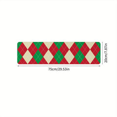 1pc Christmas Printed Stair Mats Non Slip Stair Tread Rugs Soft Machine Washable