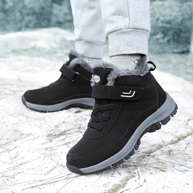 Women's Thermal Snow Boots with Hook & Loop Fastener