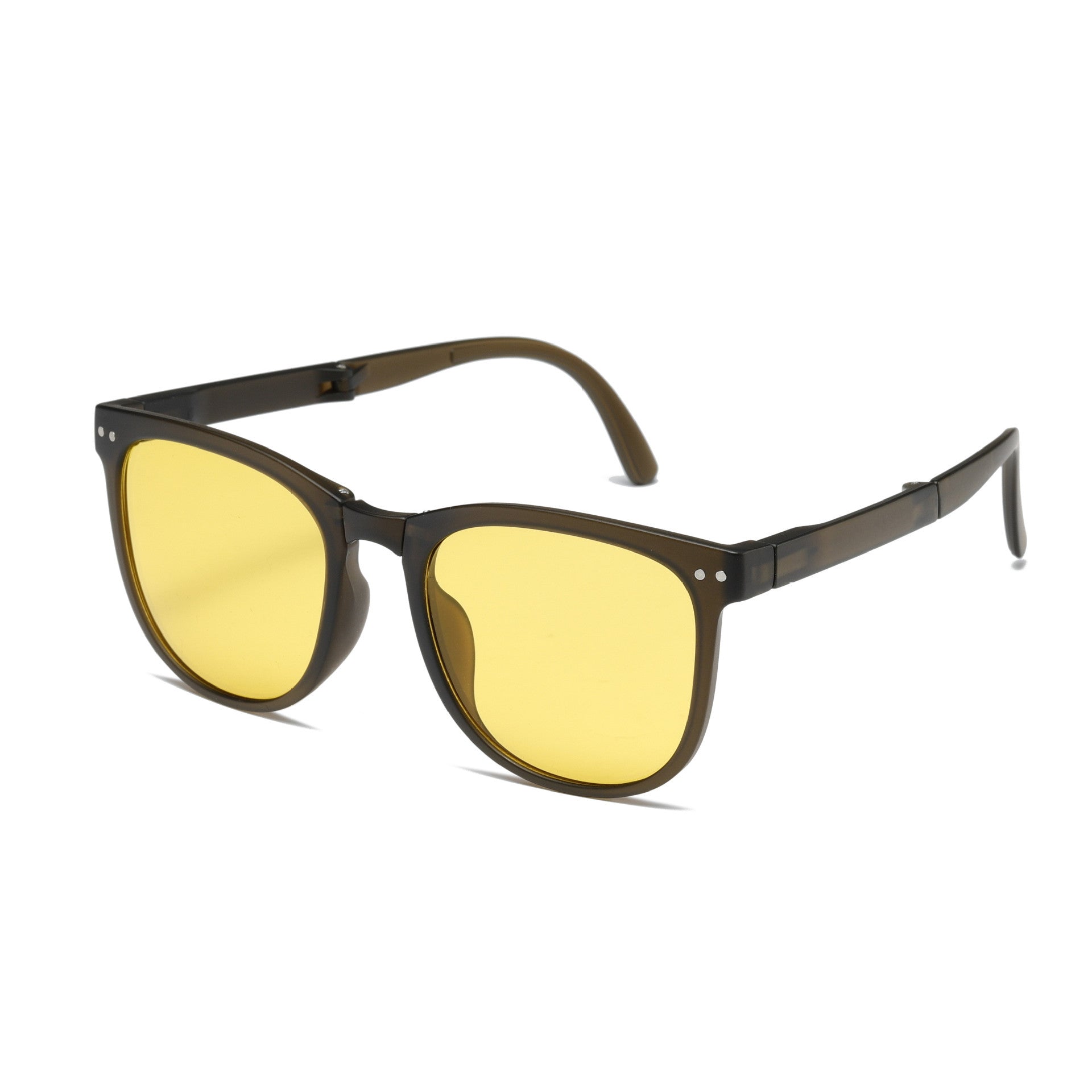 Folding Square Sunglasses Jelly Rivet UV400 Sun Shades