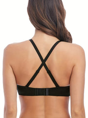 Solid Balconette Bra Comfy & Breathable Women's Lingerie
