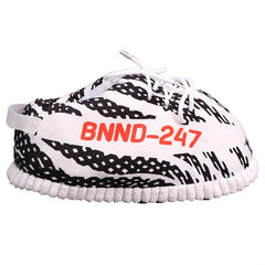 Men's Abstract Graphic Lace Up Cozy House Slippers