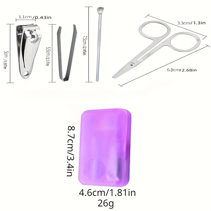 4pcs Nail Clipper Set for Perfect Manicures and Nail Art