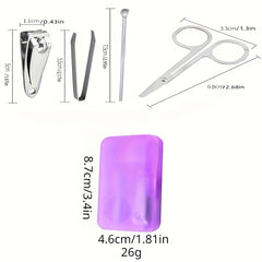 4pcs Nail Clipper Set for Perfect Manicures and Nail Art