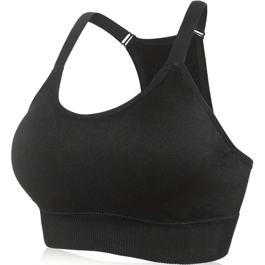  Sports Bra Women's Full Coverage Racer Back Seamless T-shirt Bra