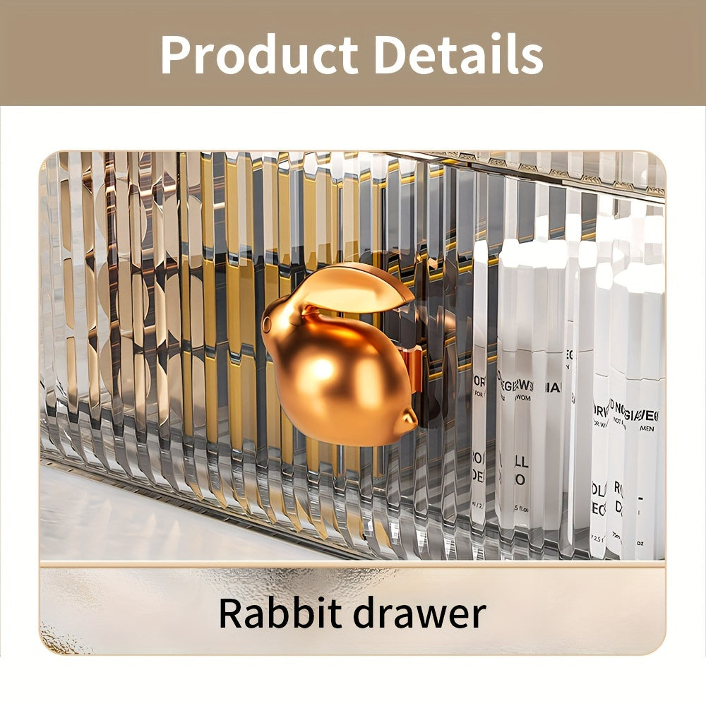 Cosmetic Storage Rack with Drawers and Compartments