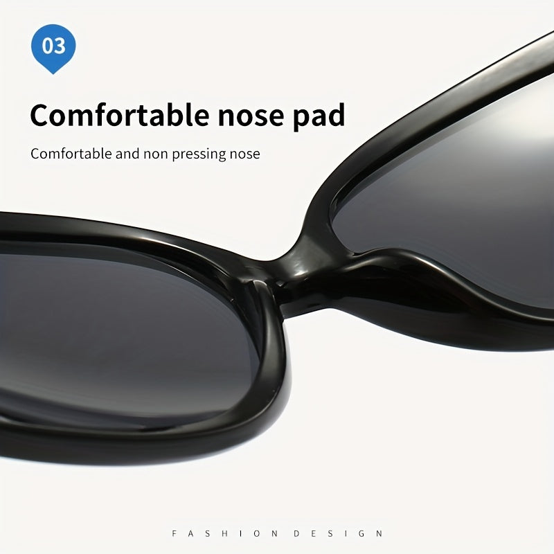 Men's Square Frame Sunglasses UV400 for Driving Fishing Shopping Beach Party