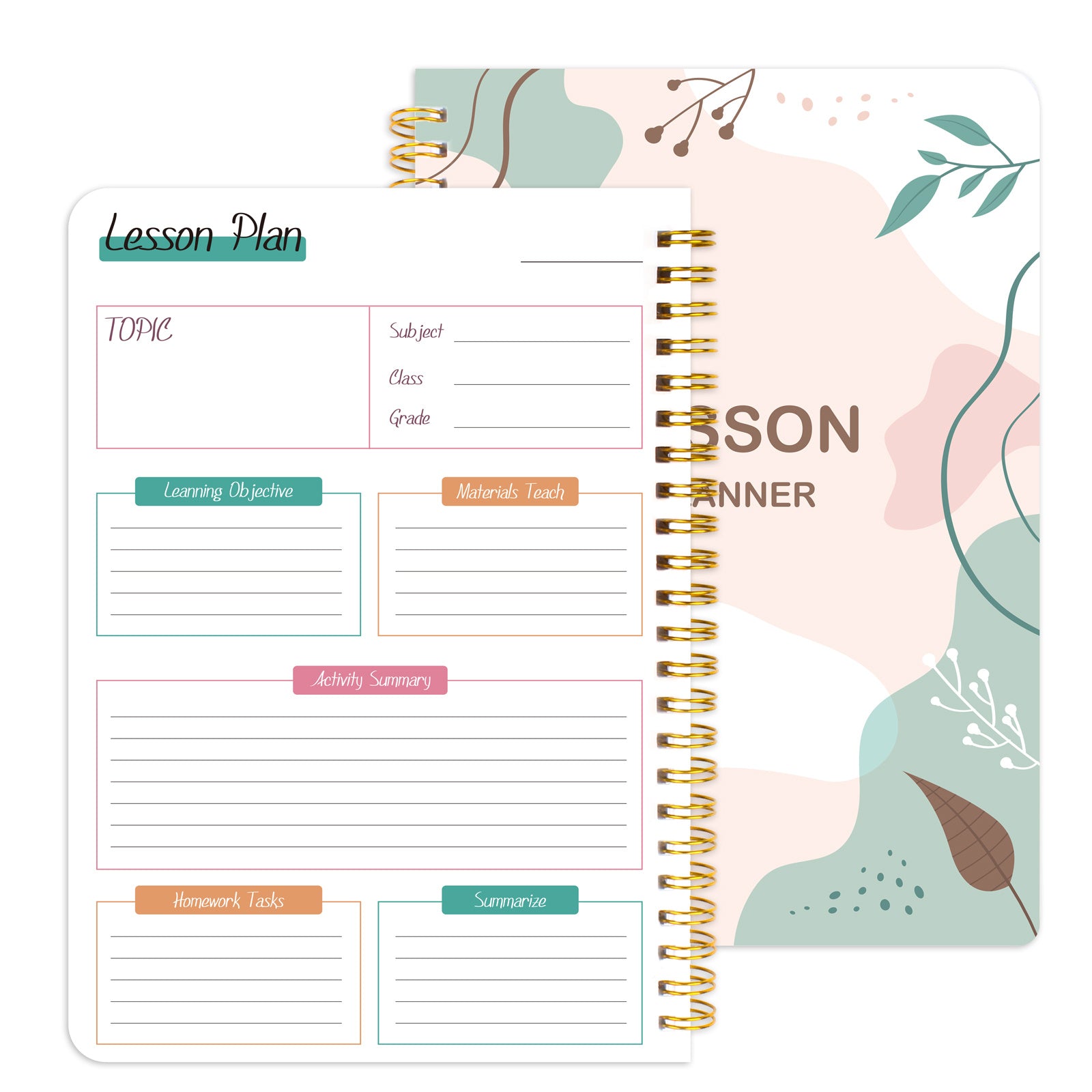 Teacher Planner Notebook Academic Lesson Plan & Record Book 8.5x5.5 Inches