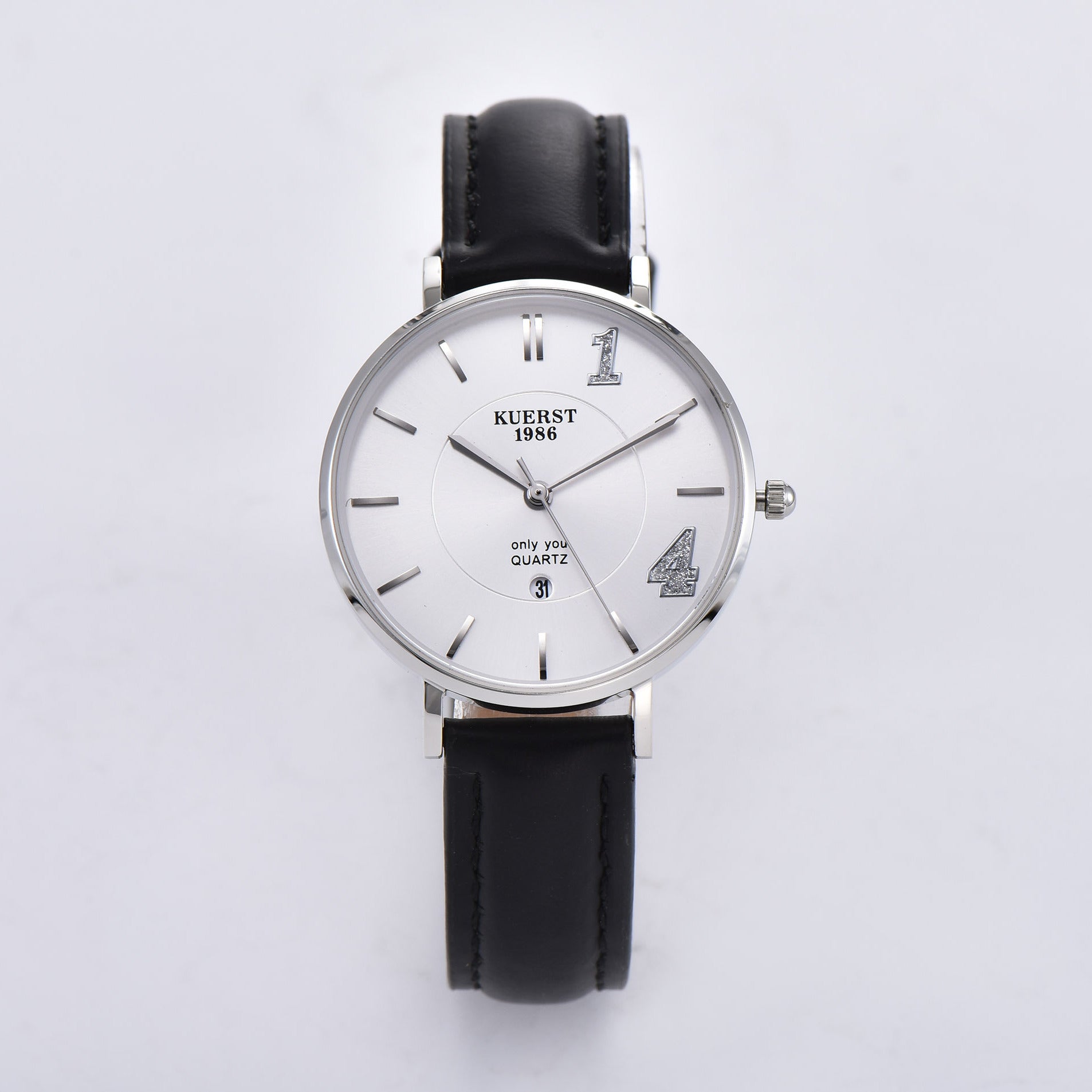 KUERST Ultra Thin Quartz Watch Calendar Romantic Wristwatch Gift