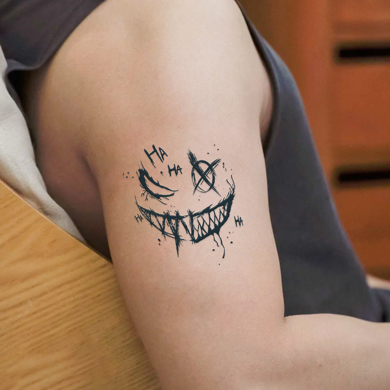 Realistic Smile Temporary Tattoo Stickers Waterproof Long Lasting 7-14 Days