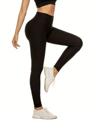 High Waist Honeycomb Peach Butt Leggings for Women