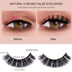 4 Pairs Fluffy Natural Volume Eyelashes Daily Party Makeup