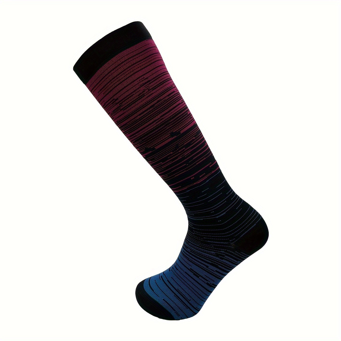 Men's Gradient Crew Socks Quick Dry Soft Breathable