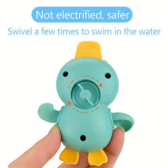 Baby Bath Toys Clockwork Toy Cartoon Swimming Duck Turtles Dolphins