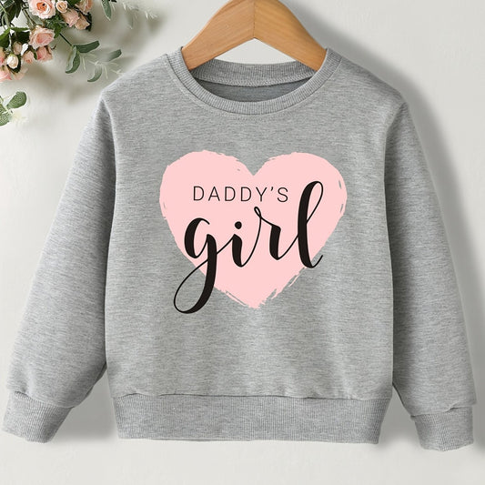 Girls Casual Pullover Sweatshirt DADDY'S Girl Print