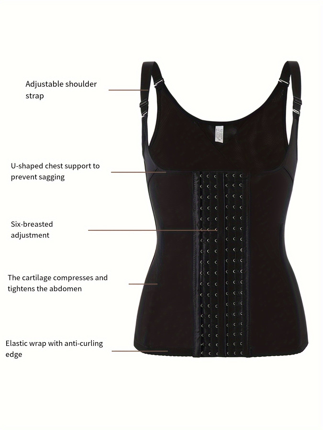 Front Buckle Waist Trainer Tummy Control Slimmer Top Women's Shapewear