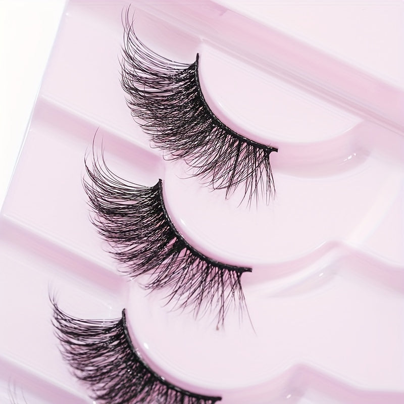 7 Pairs Half Eye False Eyelashes Fluffy Wispy End Eye Natural Pack 16mm