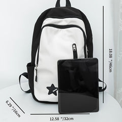 Large Capacity Retro Style Backpack with Laptop Compartment