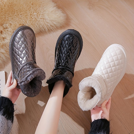 Women's Winter Waterproof Snow Boots Non slip Warm Short Boots