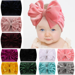 Velvet Bow Headband for Newborn Baby Girls