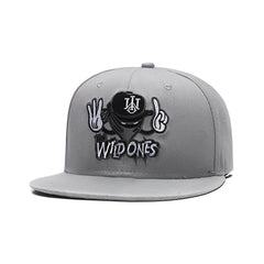 Cartoon Embroidered Hip Hop Hat with Mask