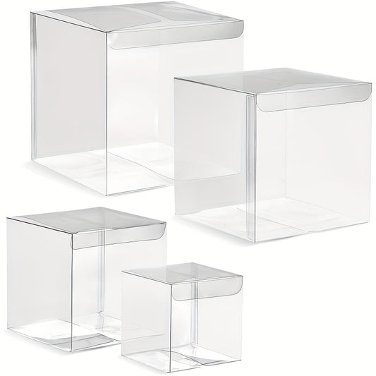 10pcs 4x4x4 Square Clear Gift Boxes Wedding Party Favors Bridal Showers
