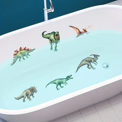 6Pcs Cartoon Dinosaur Bathtub Stickers Waterproof Frosted Stickers
