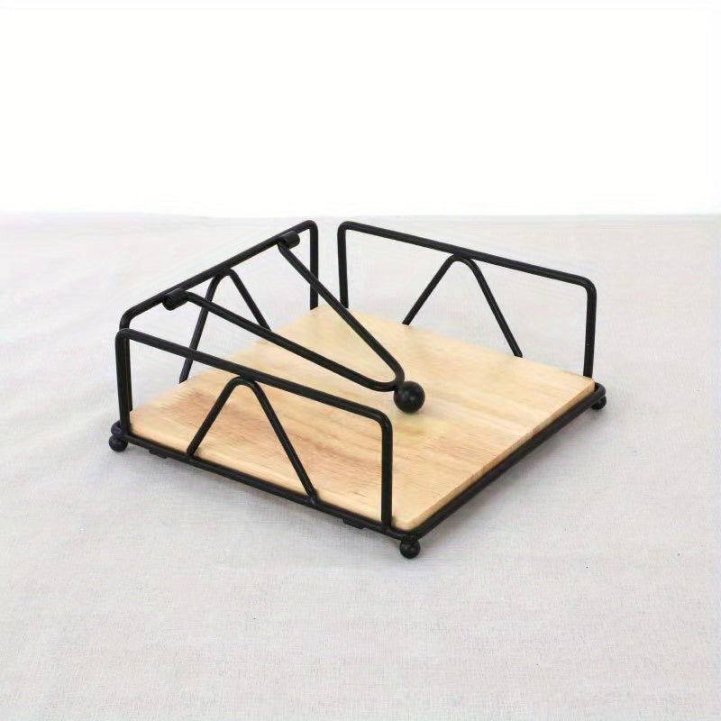 Iron Napkin Holder Classic Arc Series Three door Paper Towel Clip