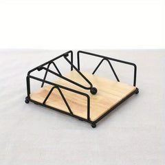 Iron Napkin Holder Classic Arc Series Three door Paper Towel Clip