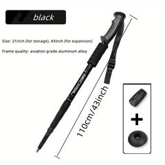 Aluminum 6061 4-section Straight Handle Climbing Stick