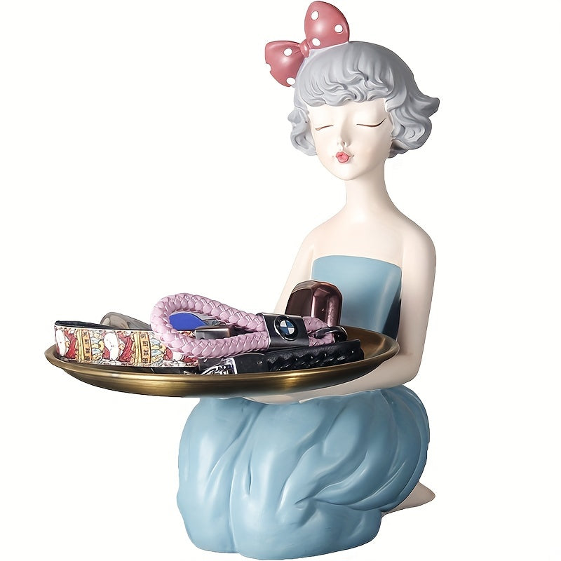 Creative Girl Bow Tray Home Decoration
