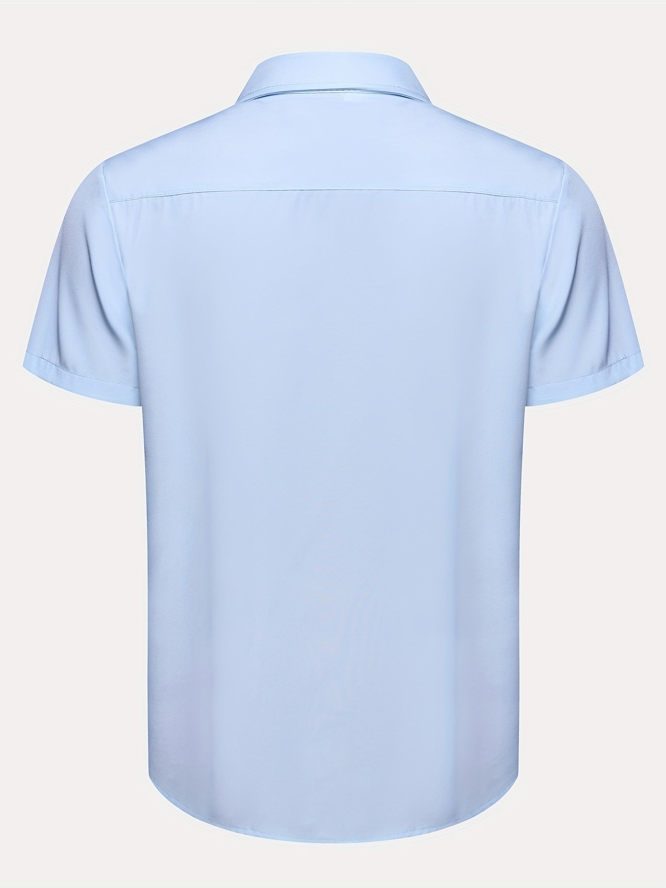 Men's Casual Solid Short Sleeve Shirt for Summer Vacation Resort