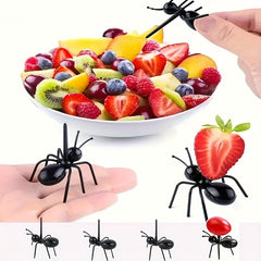 Ant Shaped Fruit Forks Set - Reusable Kitchenware for Home & Outdoor