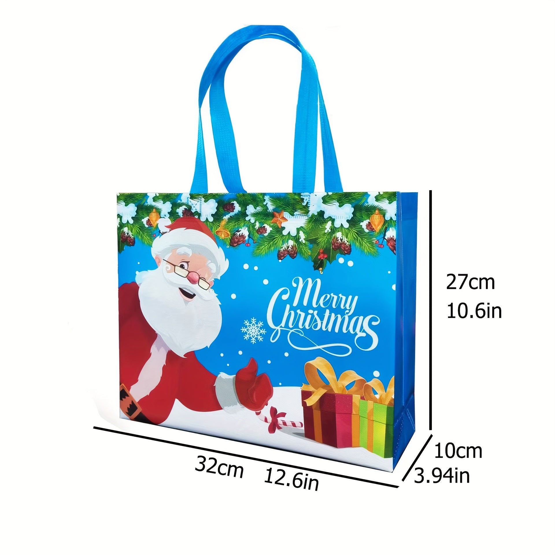 Christmas Gift Bag Double Handle Shopping Bag Holiday Party Gift Packaging Bag