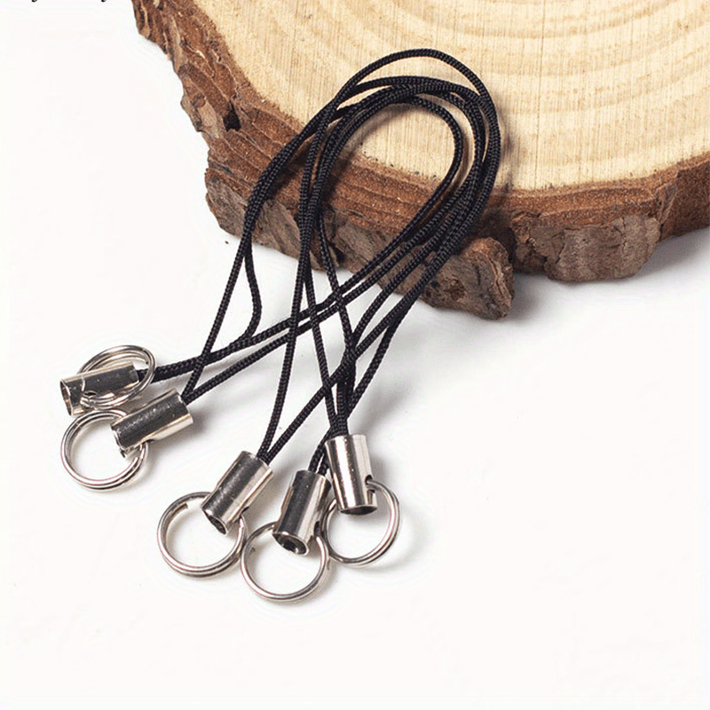100pcs Phone Chain Shape Keychain Bulk Nylon Wire Rope Key Rope DIY Accessories